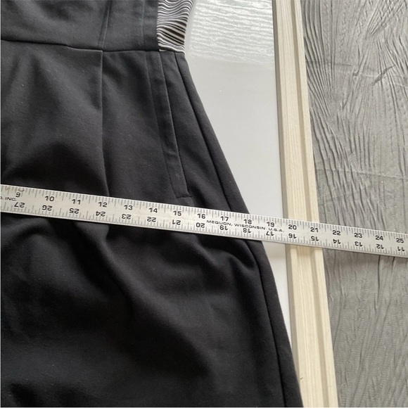 Madewell Black Sleeveless Fit & Flare Mini Dress with Striped Side Panels Size 0 - Picture 10 of 11
